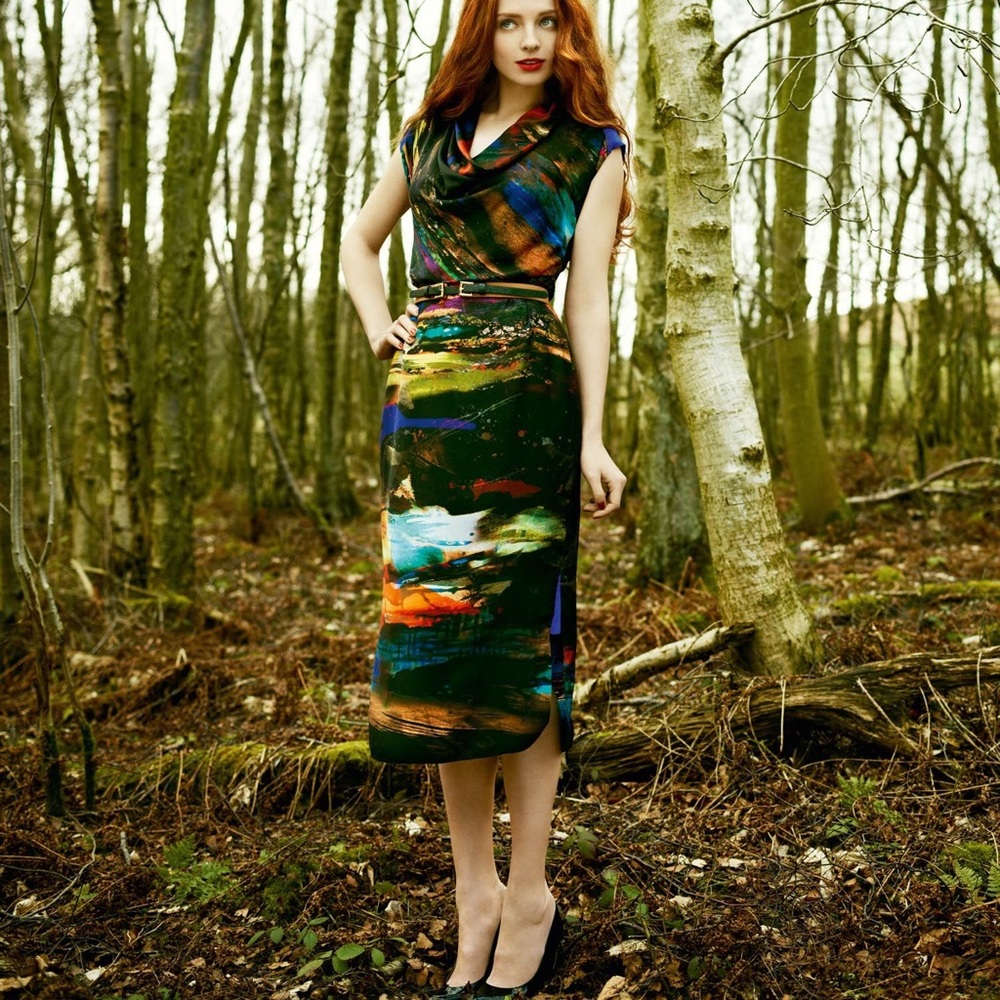 Ted Baker London belted midi dress
